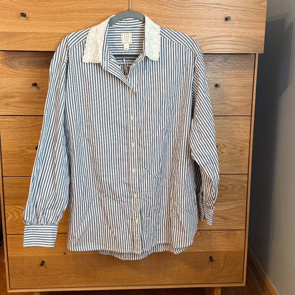 NWT Gap DÔEN Organic Cotton Striped Big Shirt